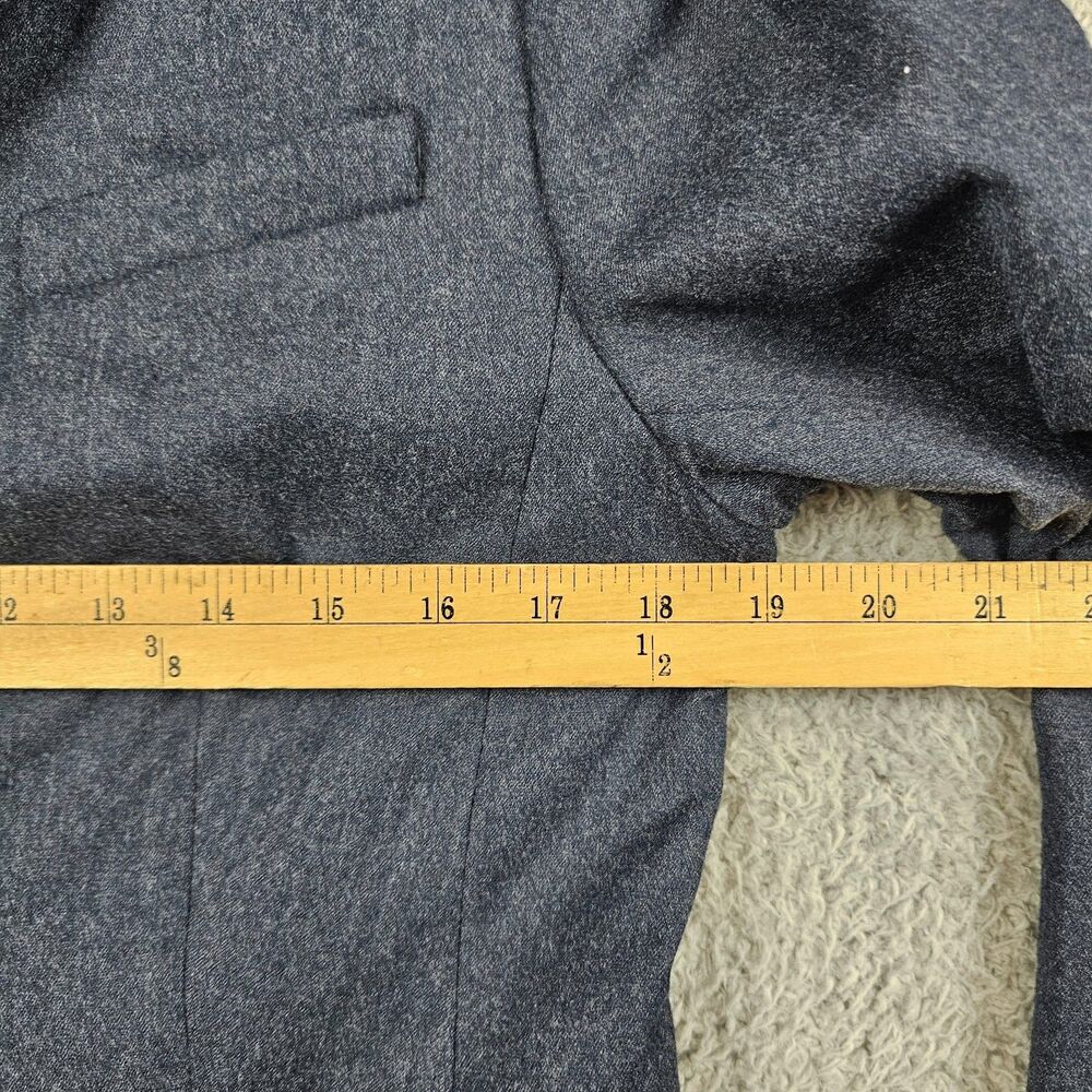 Talbots 2 Piece Suit Womens 6 32x30 Blue Italian Flannel Wool Stretch Academia - Picture 6 of 16